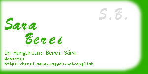 sara berei business card