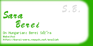 sara berei business card